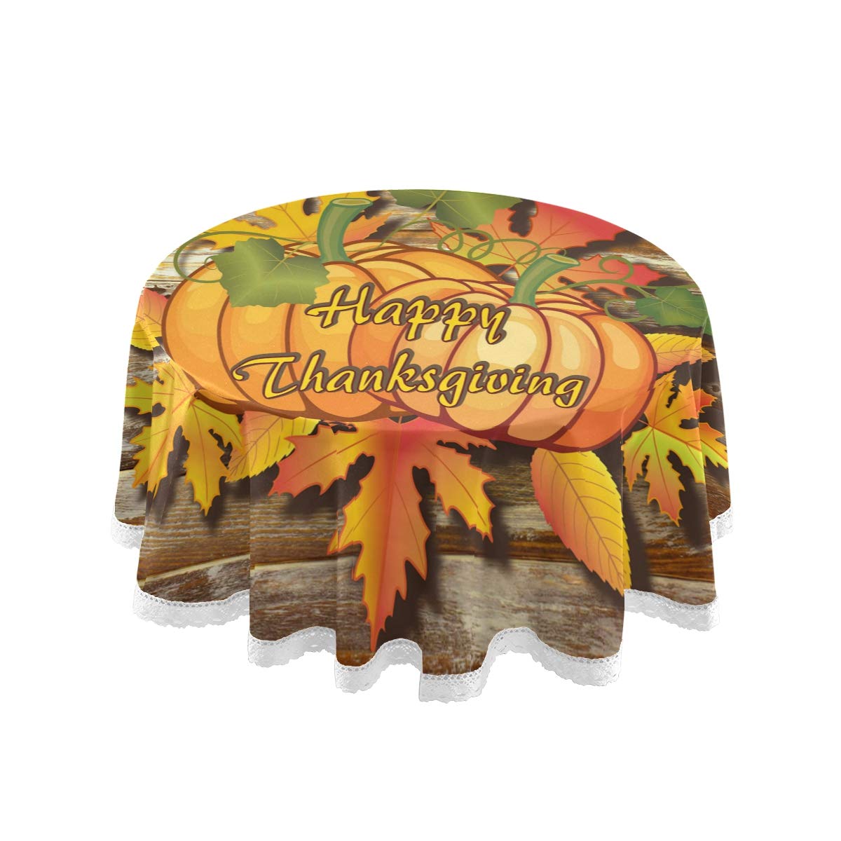 Happy Thanksgiving Round Tablecloth - 60