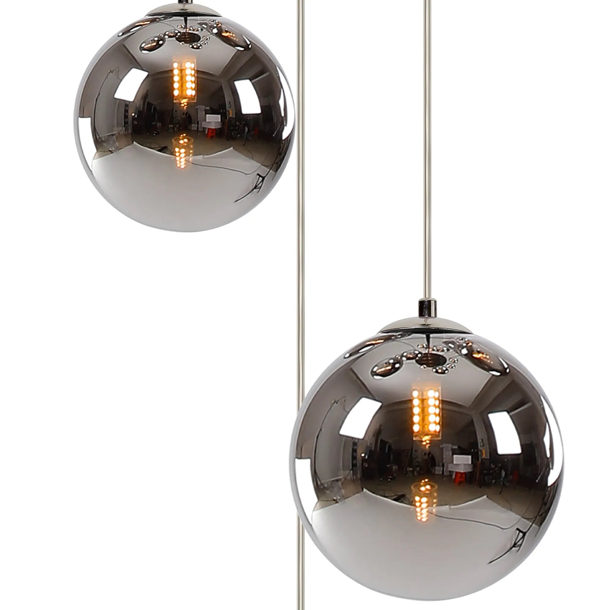 Austin 31cm Round Glass Pendant Light Fixture with 3 G9 Bulb Sockets - Perfect for Kitchen Island, Dining Room, and Modern Home Lighting