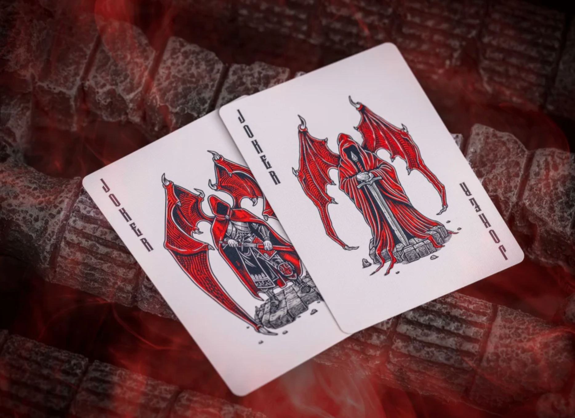 Demon V2 Vengeance Edition Premium Playing Cards - Professional Poker & Magic Trick Deck for Cardistry, Casino Games & Collectors