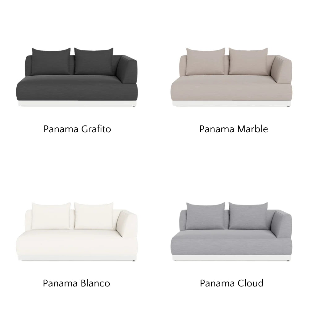 Amalfi 2-Seat Right Arm Outdoor Sectional Sofa - Patio Furniture for Backyard, Poolside & Garden Relaxation