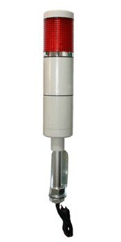 LED Andon LD-5211-101 Tower Light with Flashing Function - 120V Red Stack Light for Industrial Equipment & Production Line Status Alerts