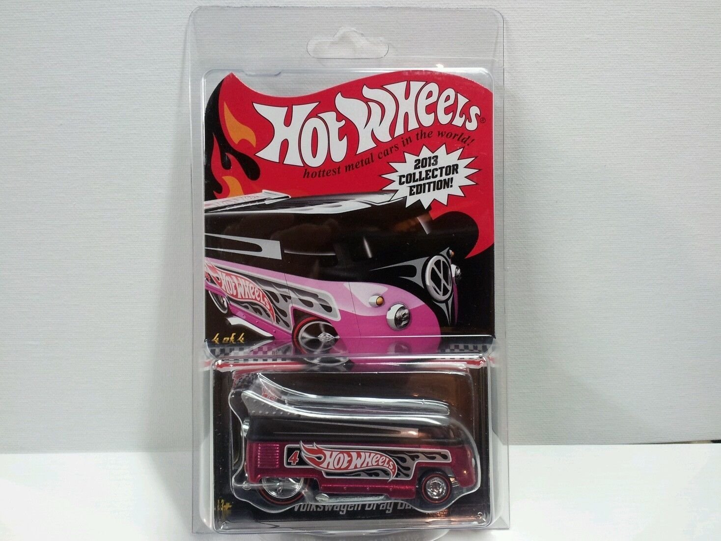 2013 Hot Wheels Collector Edition Mail-In #4/4 Volkswagen Drag Bus - Rare Diecast Car for Collectors & Enthusiasts - Perfect for Display, Gifting & Racing Scenes