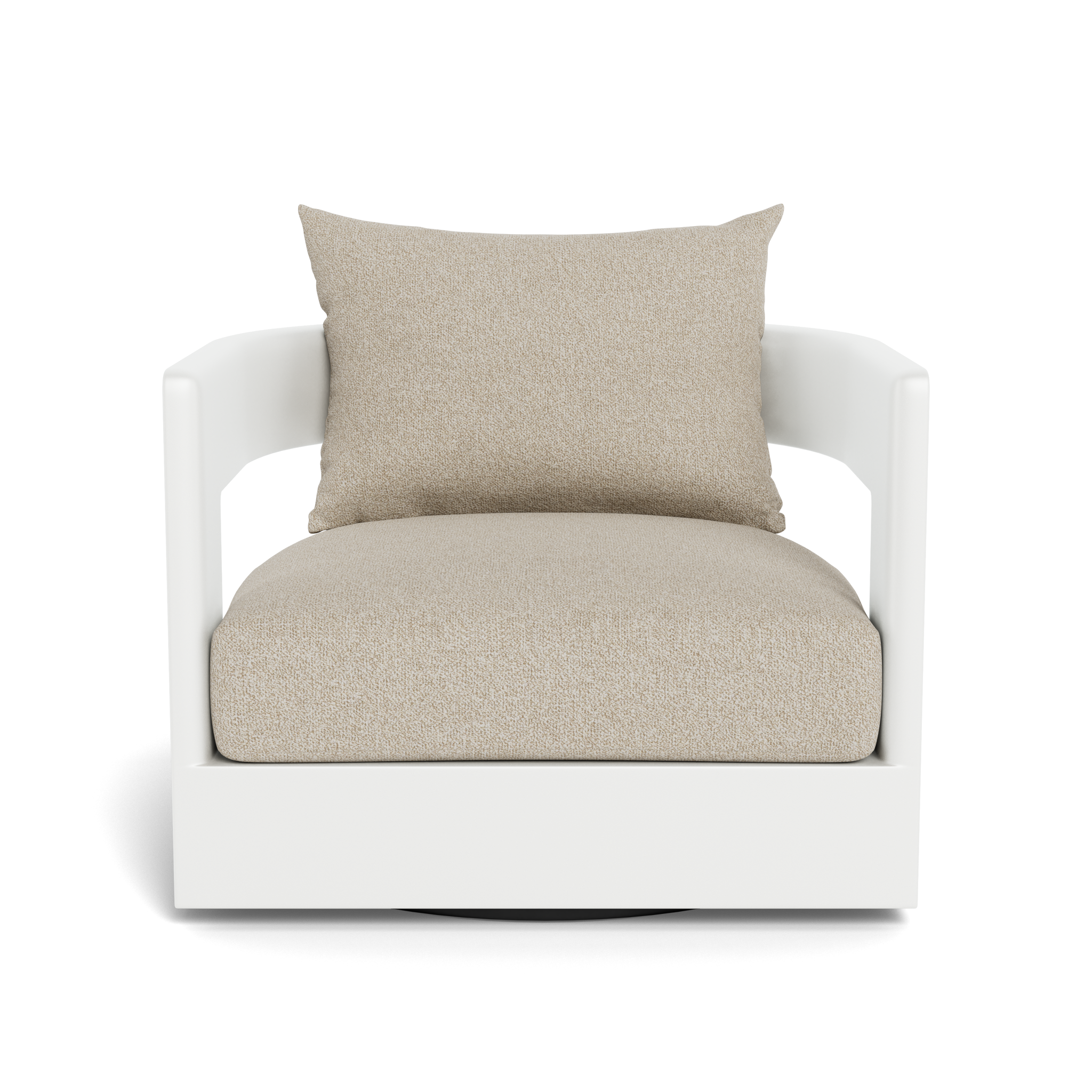 Victoria Aluminum Swivel Lounge Chair - Outdoor Patio Furniture with 360° Rotation, Weather-Resistant & Lightweight - Perfect for Poolside, Garden, Deck, and Balcony Relaxation