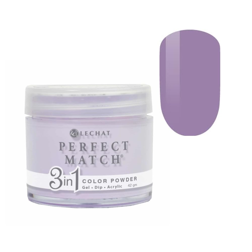 Lechat Perfect Match Designer Dipping Powder - PMDP249 Lavender Fields Bouquet Collection | Professional Nail Art Dip Powder Kit for Salon & Home Manicure | Perfect for Spring Weddings, Bridal Showers & Special Occasions