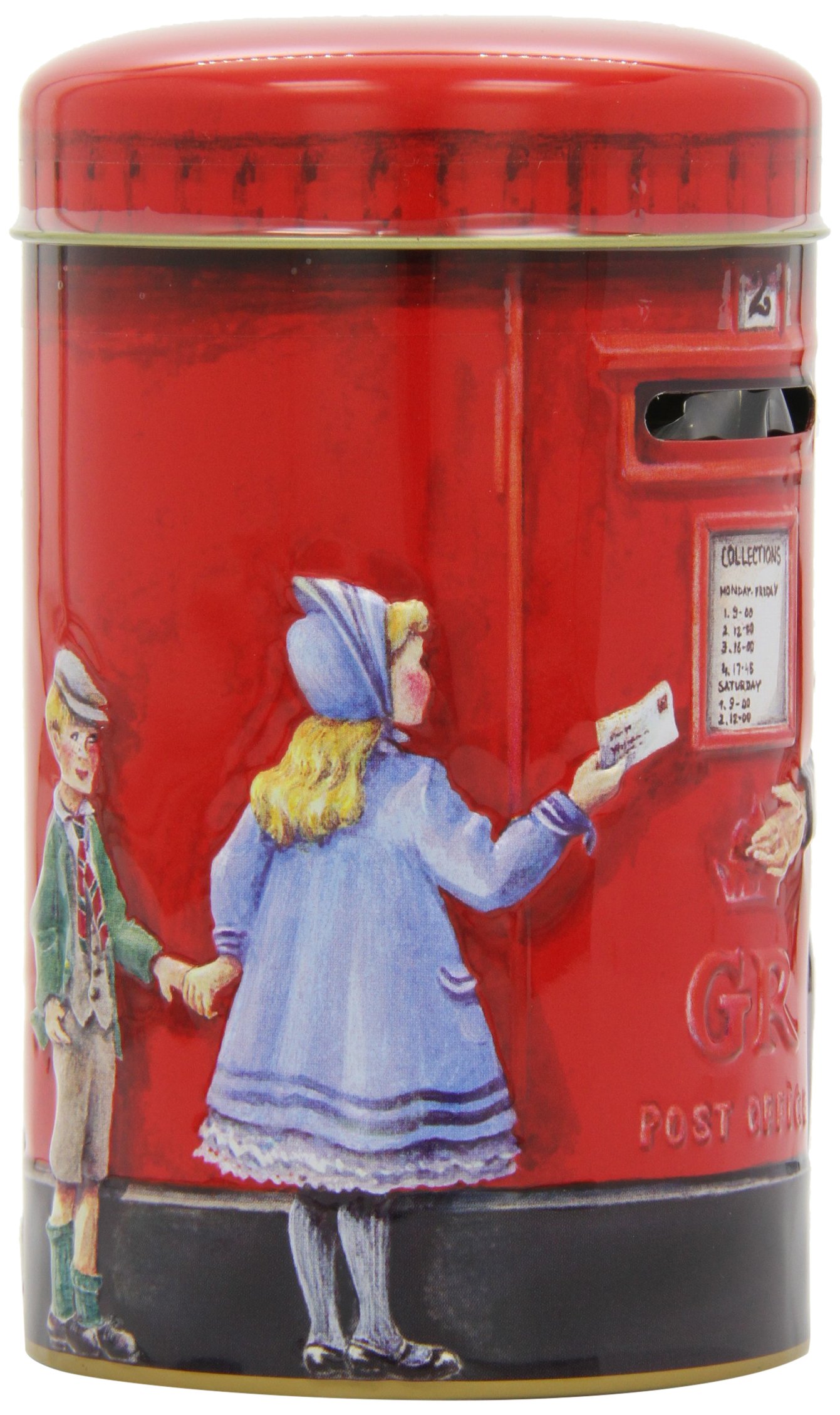 London Red Post Box Money Bank - Traditional English Dairy Cream Toffees Gift Tin | British Souvenir, Home Decor & Candy Storage