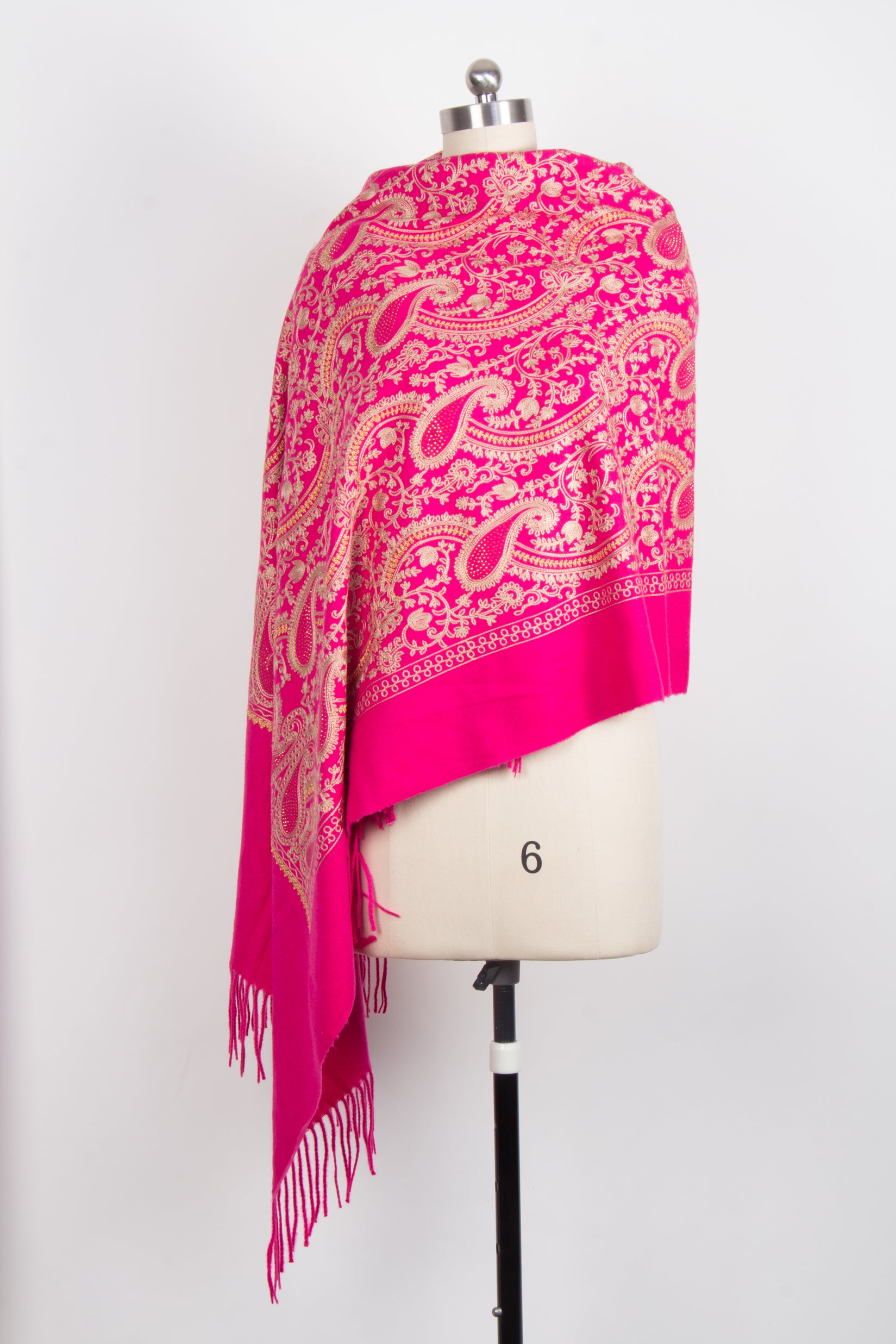 Elegant Reversible Embroidered Scarf for Women - Shimmering Fashion Accessory for Fall & Winter Outfits, Parties and Special Occasions
