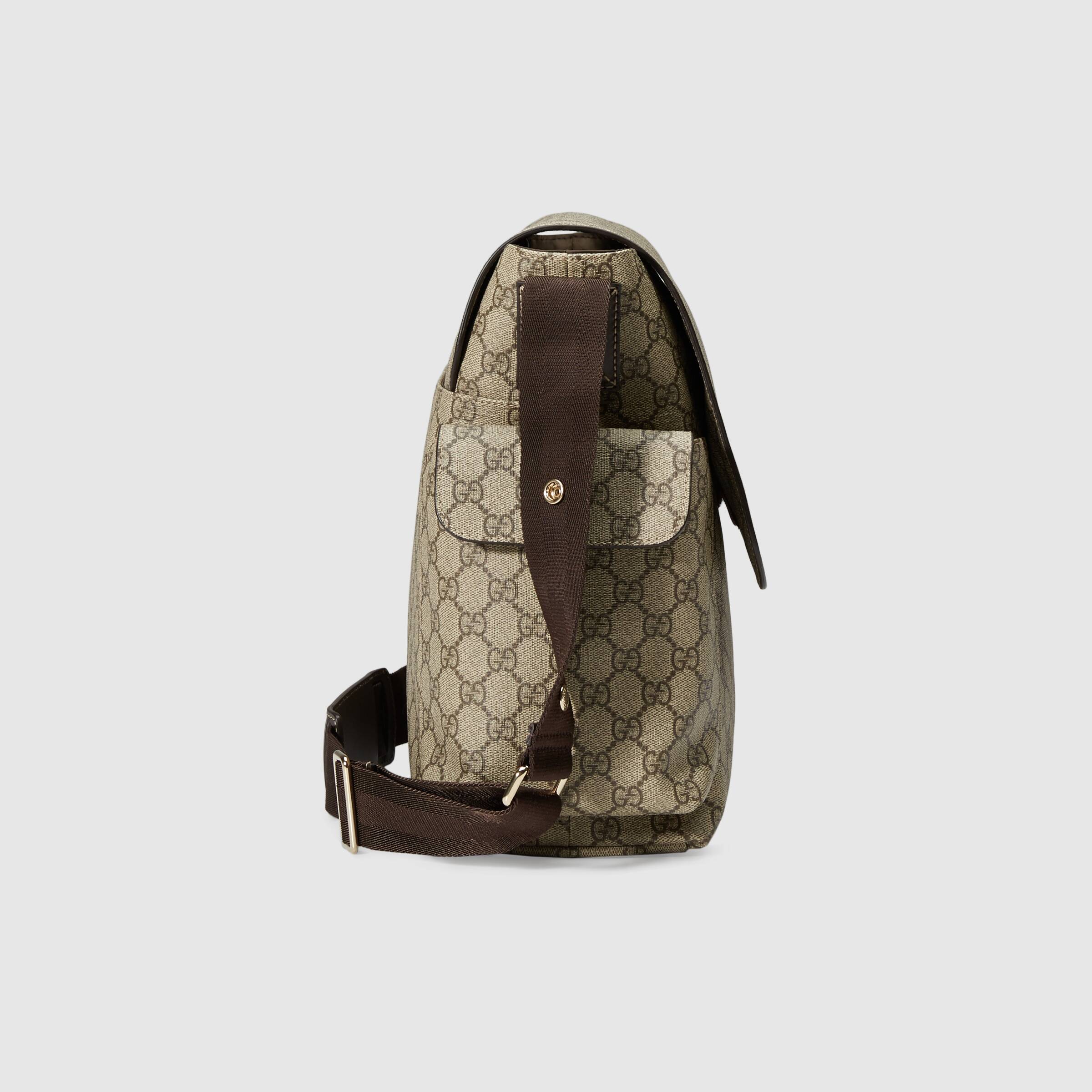 Gucci GG Plus Diaper Bag in Beige & Ebony - Stylish Designer Baby Bag for Moms, Perfect for Travel, Shopping & Everyday Use