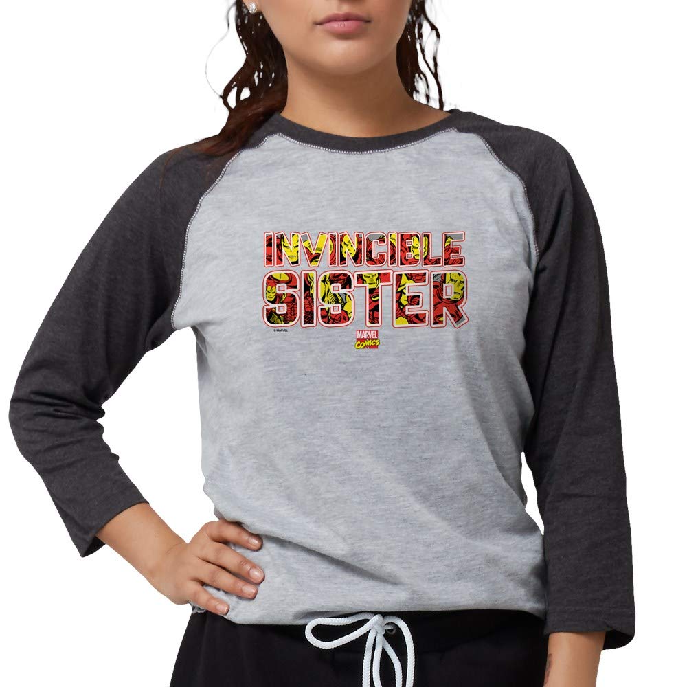 Iron Man Sister Women's Baseball Tee - Superhero Graphic T-Shirt for Women - Casual Wear & Marvel Fan Gifts