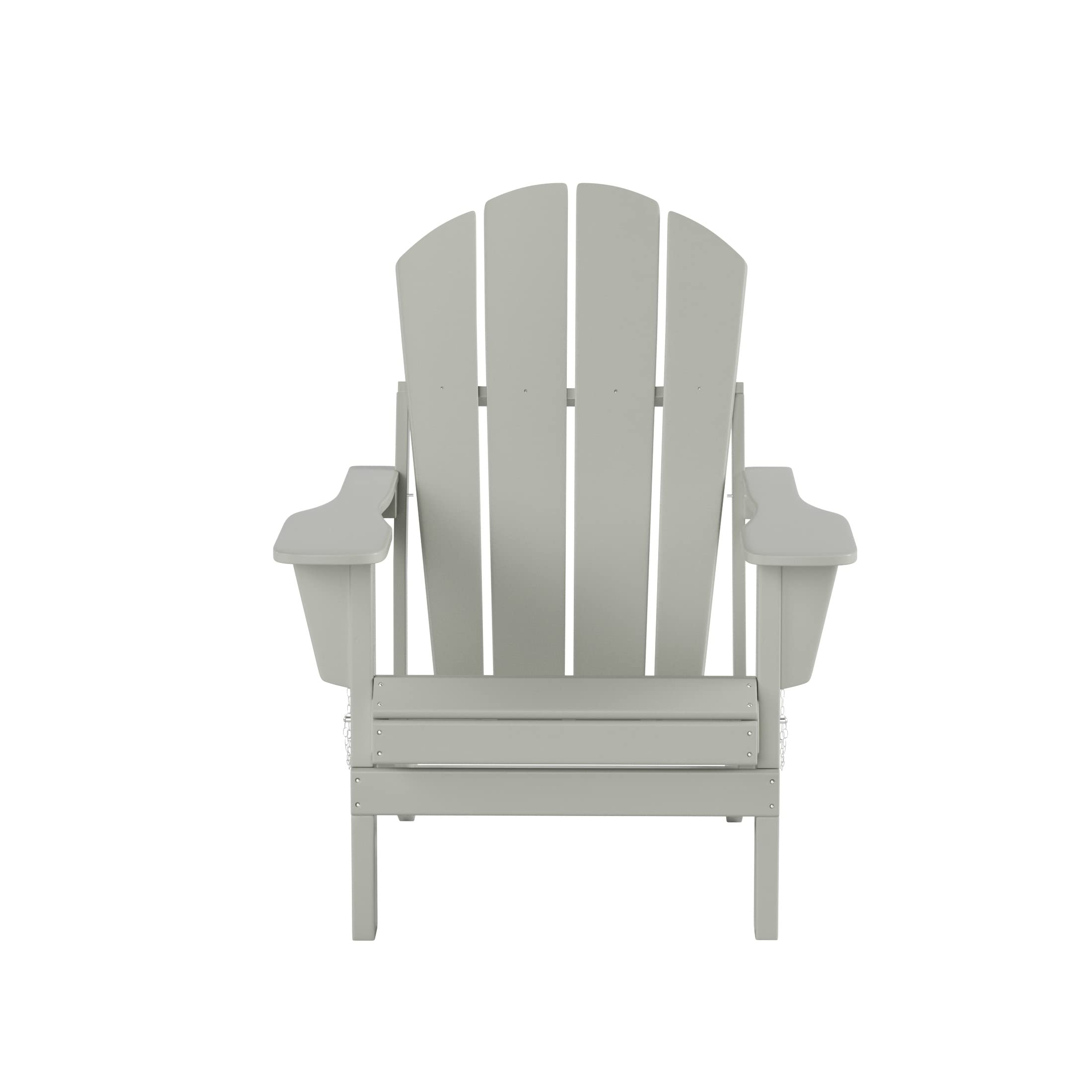 HDPE Adirondack Chair Set with Ottoman & Table - Outdoor Patio, Garden, Backyard Furniture