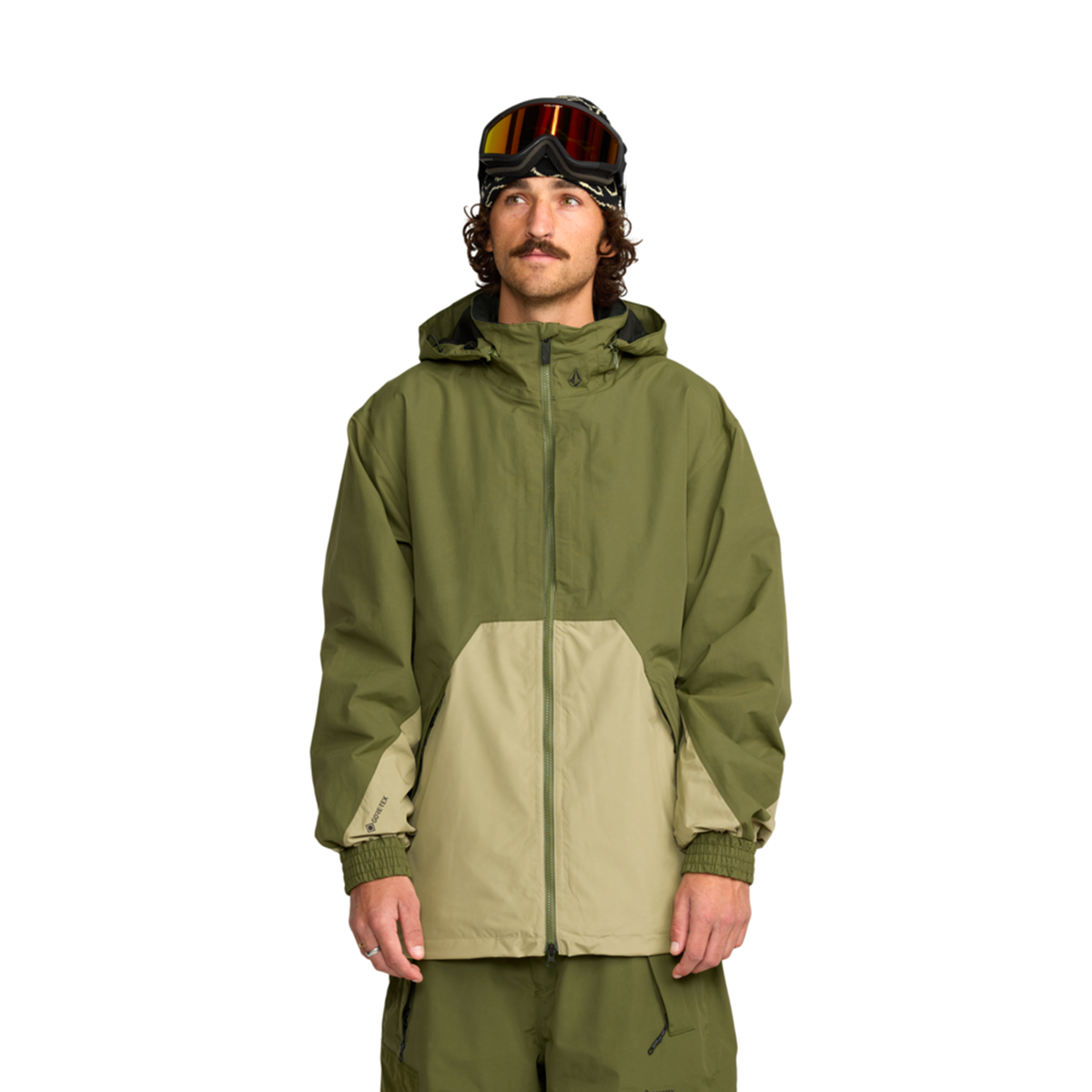 Volcom Longo Gore-Tex Jacket 2026 - Waterproof & Windproof Men's Ski Jacket in Dark Olive - Perfect for Snowboarding, Skiing & Outdoor Adventures