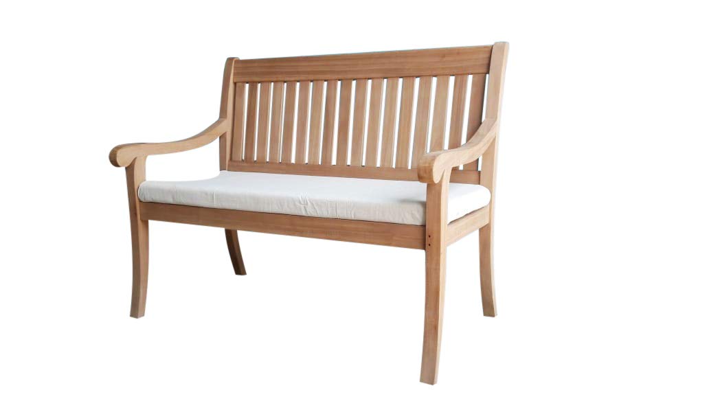 Premium 4FT Teak Wood Garden Bench - Marvel Grade A Outdoor Patio Furniture for Relaxing in Backyard, Deck or Poolside