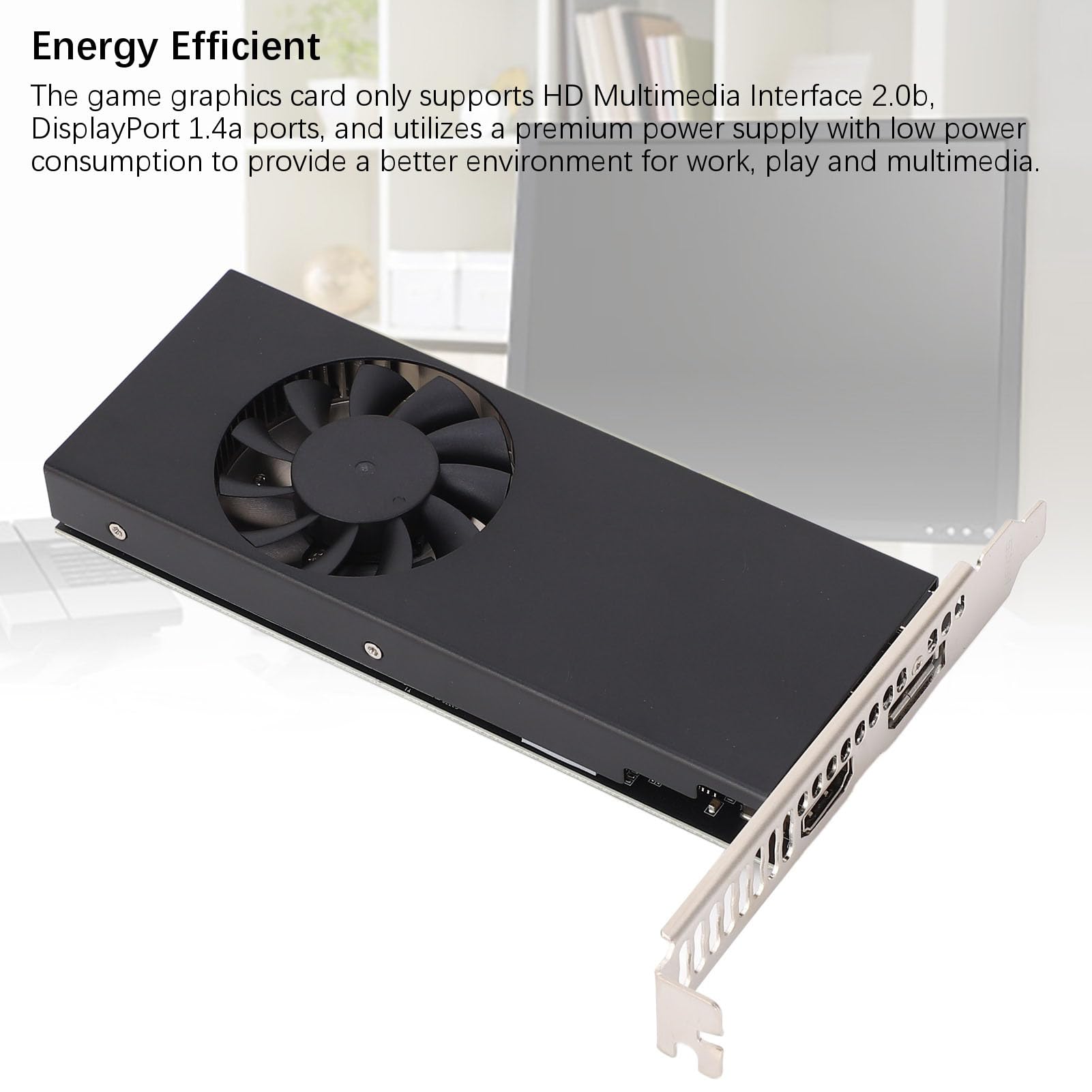 Bewinner G1650 4GB GDDR6 128bit Low Profile Graphics Card - PCI Express 3.0 x16 Gaming Video Card with Dual Fan Cooling, HDMI & DP Output - Perfect for PC Gaming, Office Work & Home Entertainment Systems