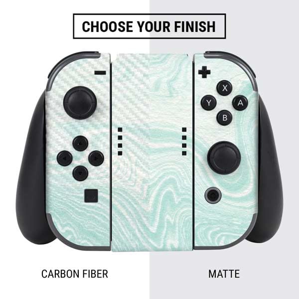 Premium Skinit Decal Gaming Skin for Nintendo Switch Bundle - Marbleized Mint Design | Protective Vinyl Cover for Switch Console & Dock | Perfect for Gaming Enthusiasts & Travel Protection