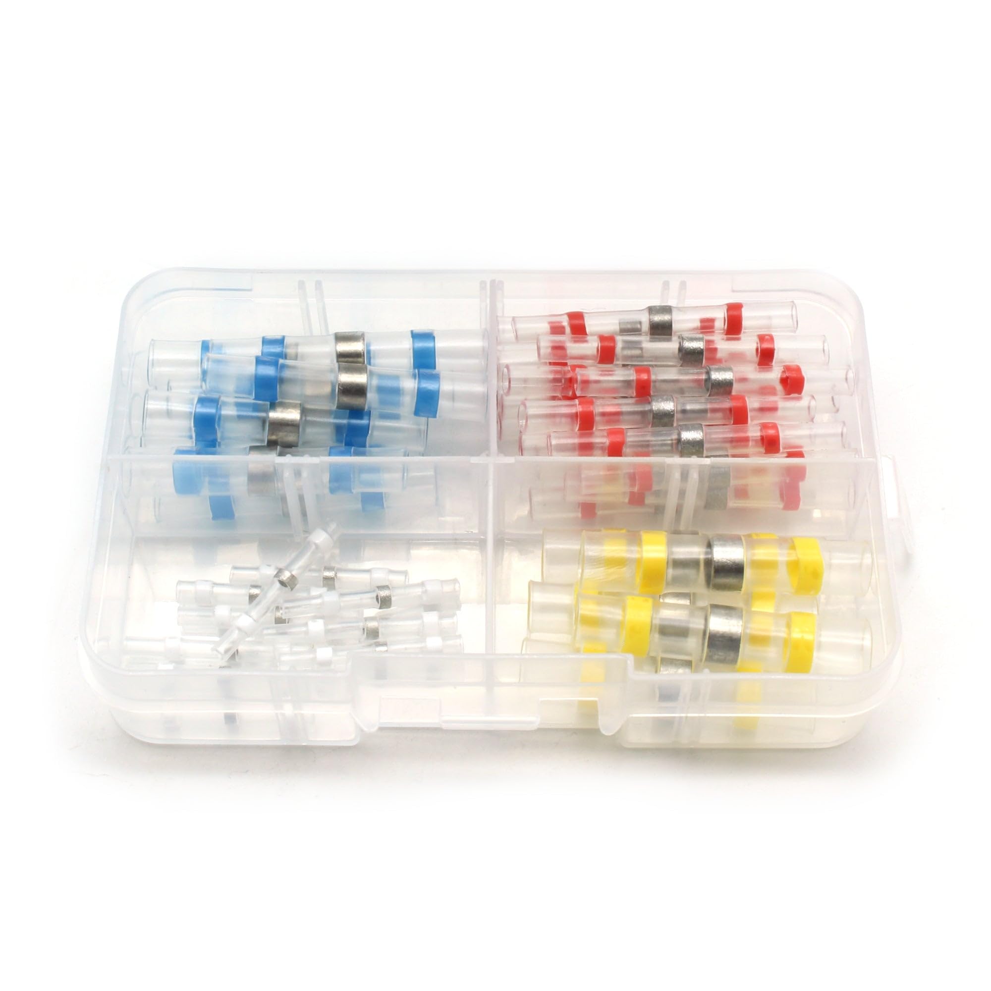 TMAX 50-Piece Solder Seal Wire Connectors Kit - Heat Shrink Butt Connectors for Automotive, Marine & DIY Electrical Projects - Waterproof Insulated Solder Sleeve Terminals for Secure Wire Connections