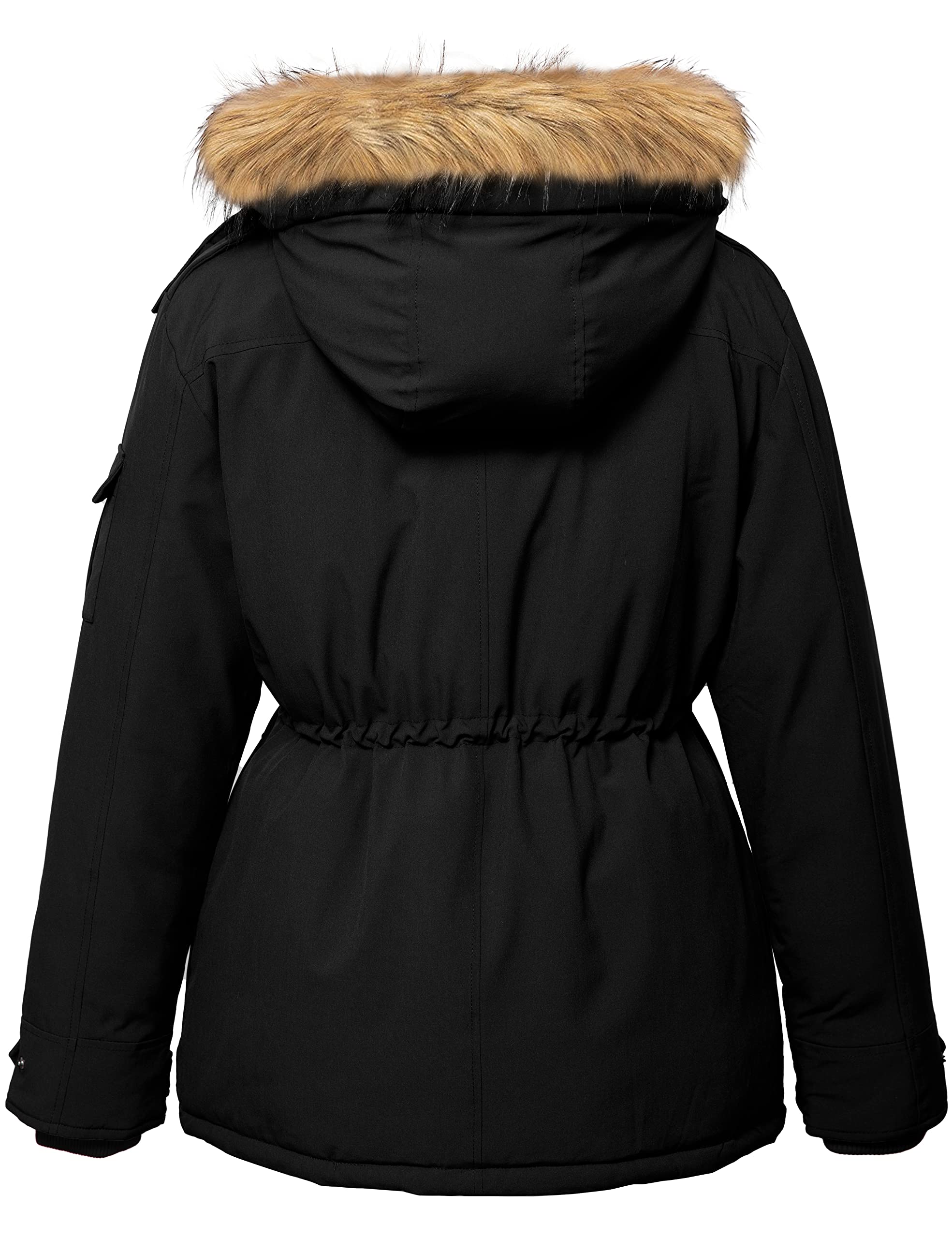 Wantdo Women's Plus Size Winter Puffer Jacket - Warm Thickened Parka Coat with Removable Hood | Cold Weather Outerwear for Snow, Travel & Daily Wear