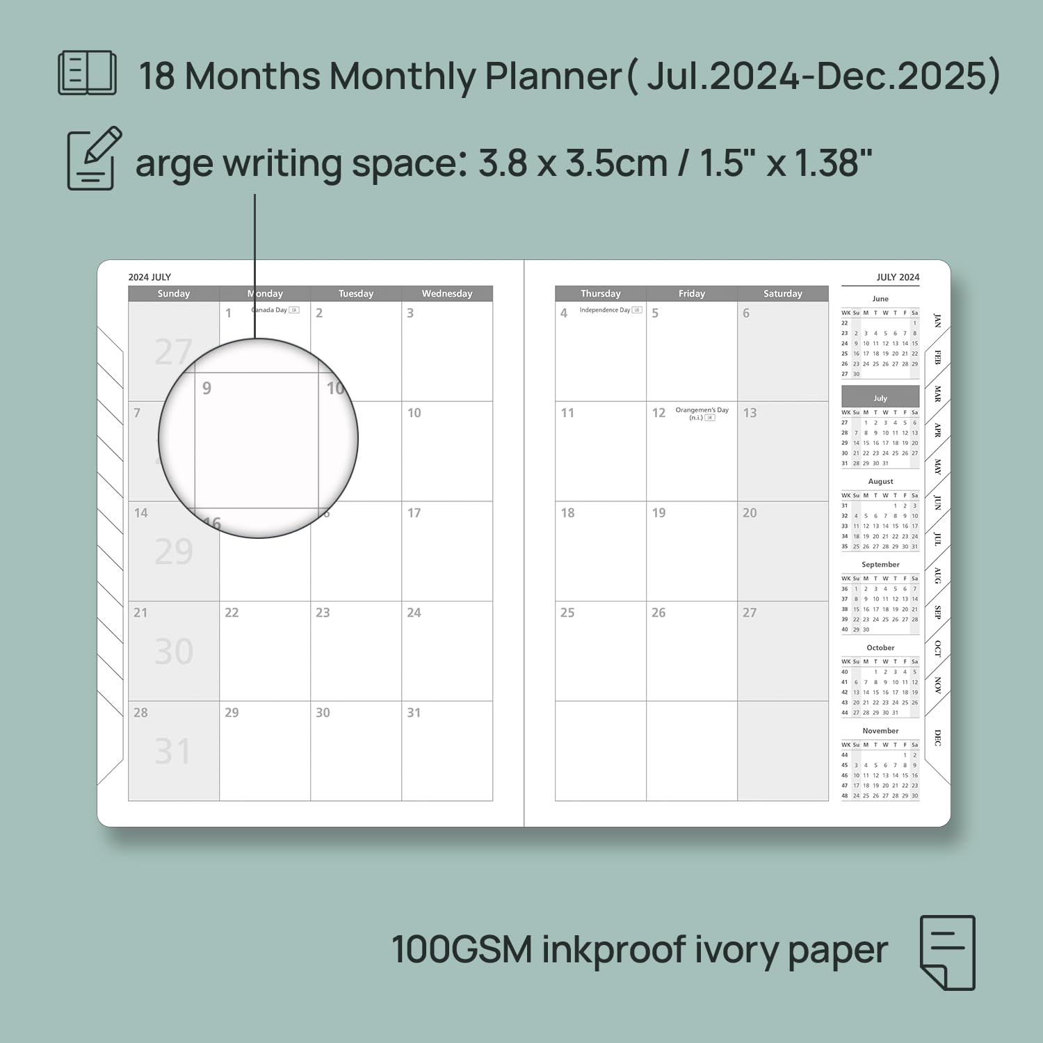 **POPRUN 2024-2025 Monthly Planner (8.5