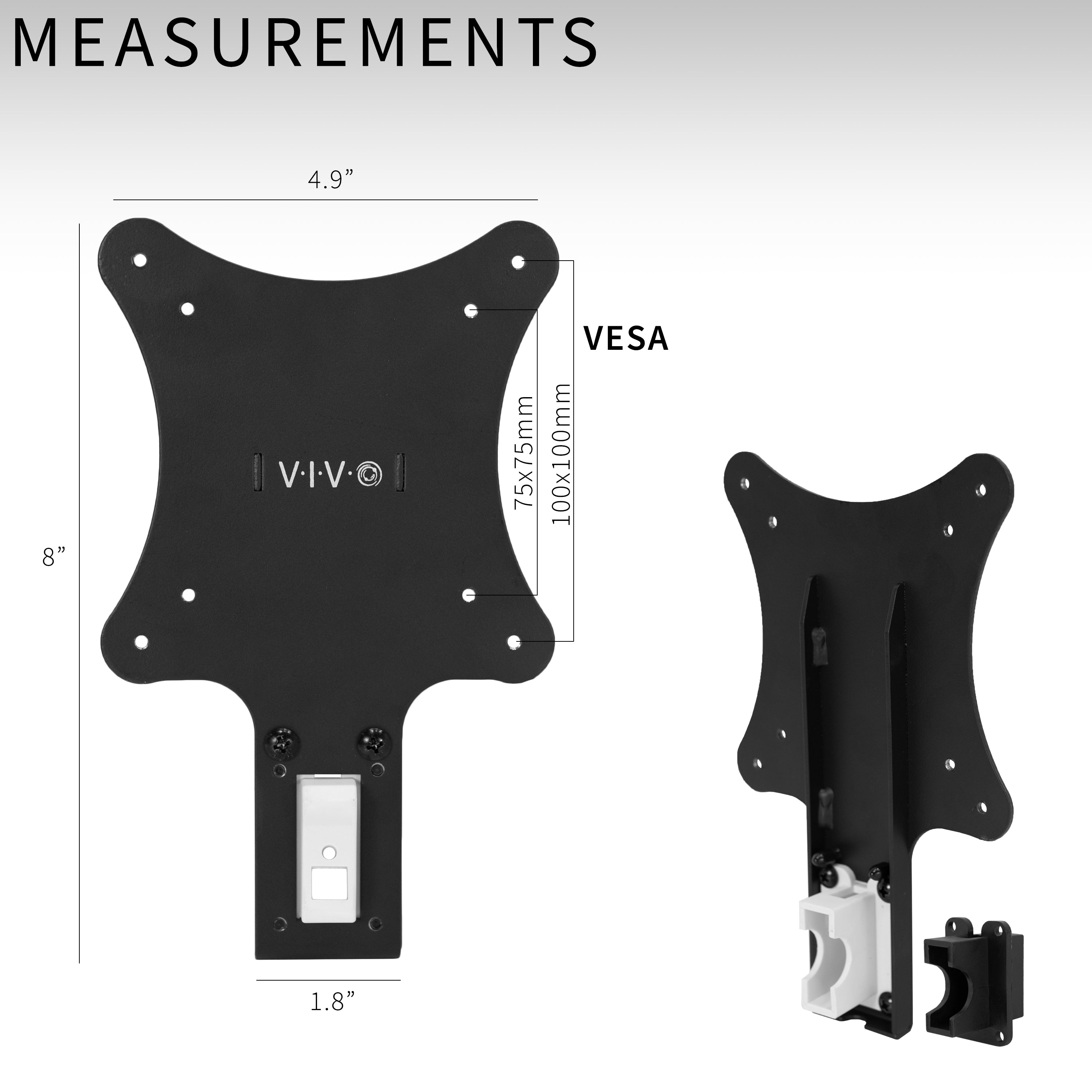 VESA Mount Adapter for HP M Series Monitors - Universal Bracket for Wall Mounting & Desk Setup - Perfect for Home Office, Gaming & Workspace Organization
