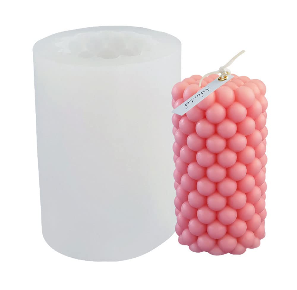 Ovatt 3D Silicone Candle Mold - Food Grade Silicone Baking Mold for DIY Candles, Soap Making, Chocolate Crafts (Pink Bean Shape) - Perfect for Home Decor, Wedding Favors & Gift Making