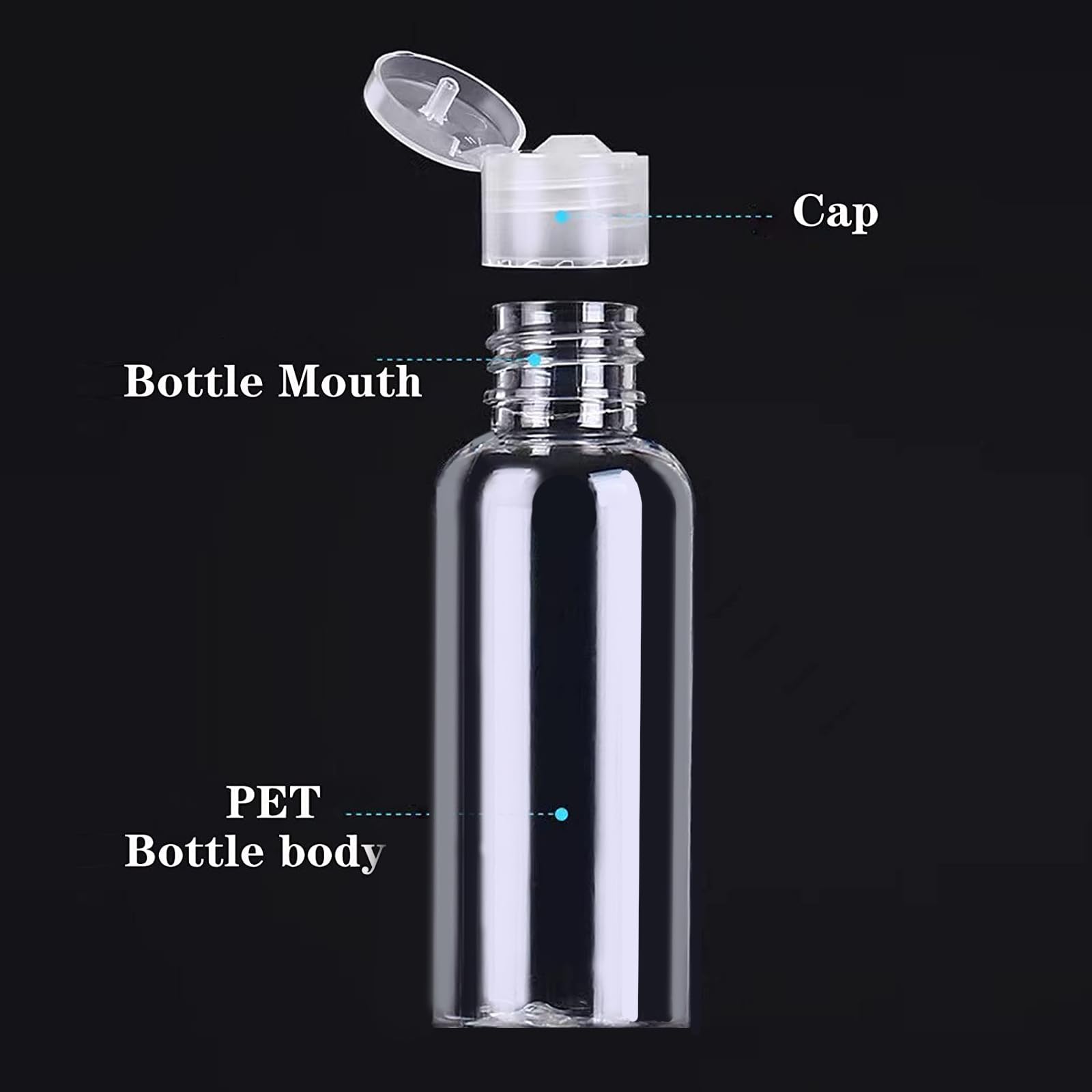 5 Pack 3.4oz TSA Approved Empty Travel Bottles - Leak Proof & Squeezable Plastic Toiletries Containers for Shampoo, Lotion & Cosmetics | Perfect for Air Travel, Gym & Vacation Essentials (Clear)