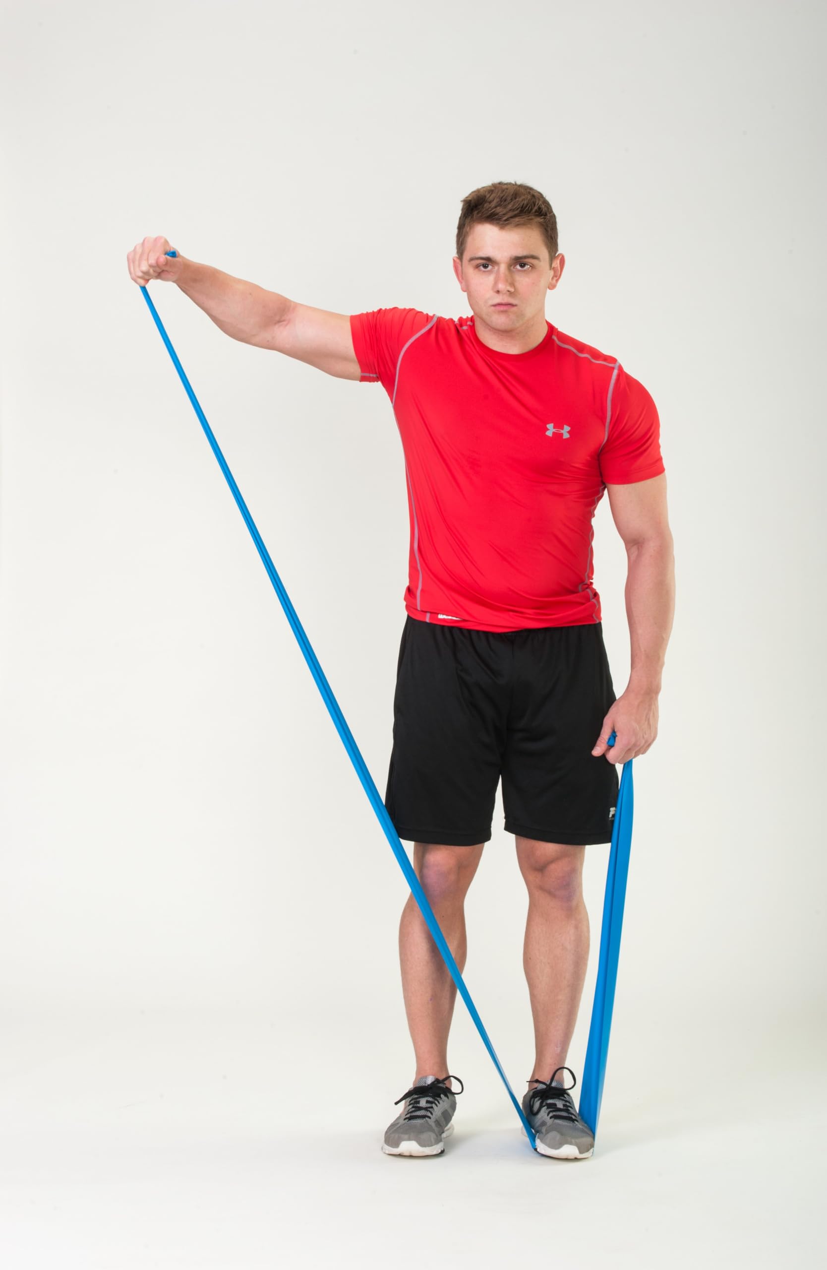 Black Mountain Products Resistance Bands Set - 5 Therapy Exercise Bands with Carrying Case, Door Anchor & Starter Guide (Yellow, Blue, Green) - Perfect for Home Workouts, Physical Therapy & Fitness Training