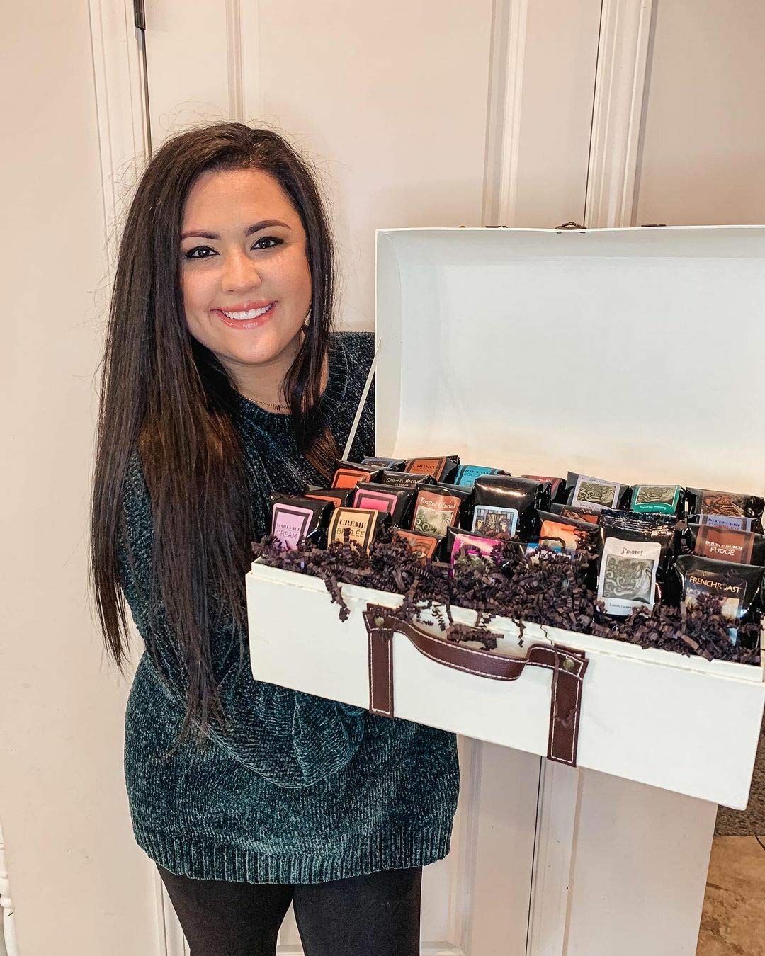 Premium Coffee Beanery Grand Sampler Gift Basket - 28 Variety Pack of 100% Arabica Specialty Coffee - Gourmet Flavored Coffee Beans for Home, Office & Gifting