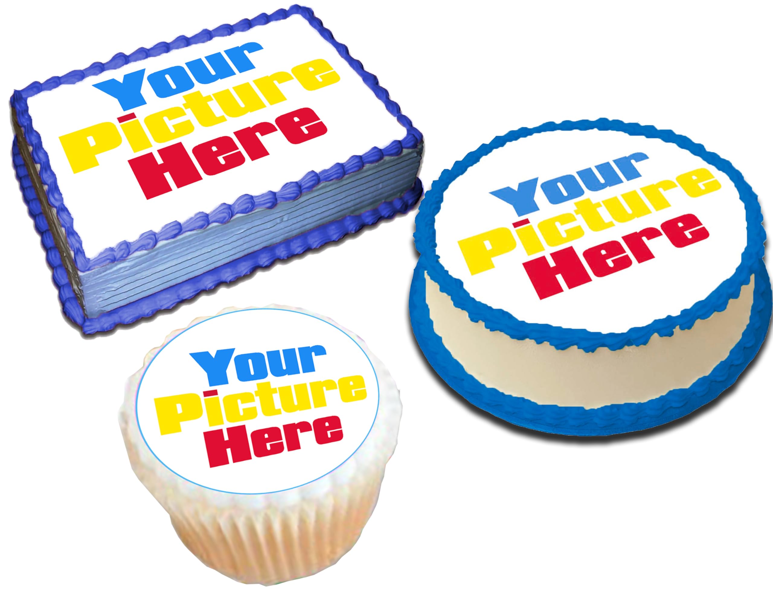 Custom Edible Cake Topper - Personalized Photo Cake Decorations 8x11 Inches (1/4 Sheet) for Birthday, Wedding & Special Occasions | Make Your Own Edible Image for Cakes, Cupcakes & Desserts