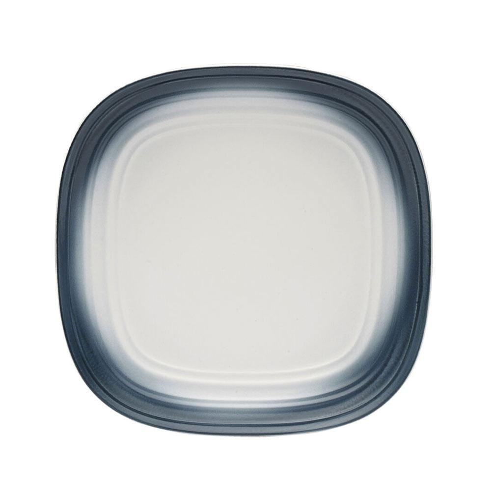 Swirl Ombre Blue Square 16-Piece Dinnerware Set - Service for 4 - Elegant Tableware for Modern Dining, Dinner Parties & Home Decor