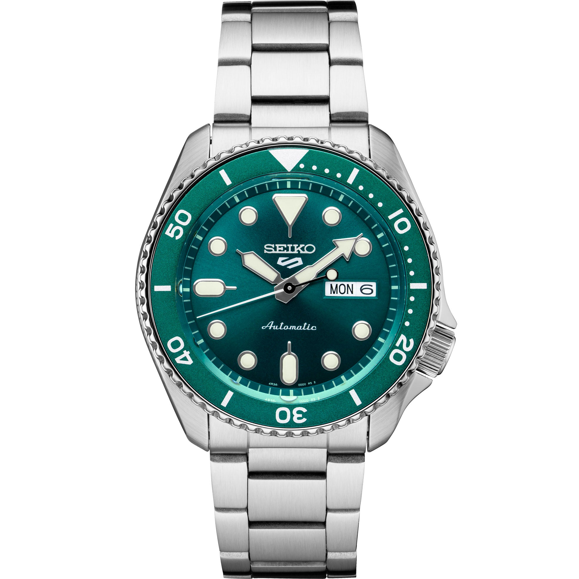 Seiko SRPD61 5 Sports Automatic Dive Watch for Men - Stainless Steel Case & Silicone Strap - Perfect for Scuba Diving, Swimming and Everyday Wear