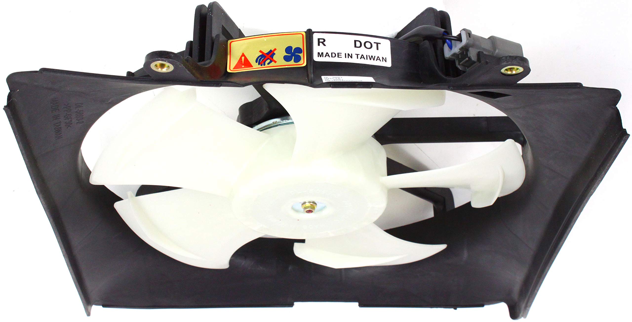Go-Parts - Replacement Radiator Fan Assembly for 2006-2011 Honda Civic 1.8L (Left Driver Side) - Compatible with Manual Transmission Models 2007 2008 2009 2010 | Engine Cooling System Upgrade for Summer Driving & Heavy Traffic Conditions