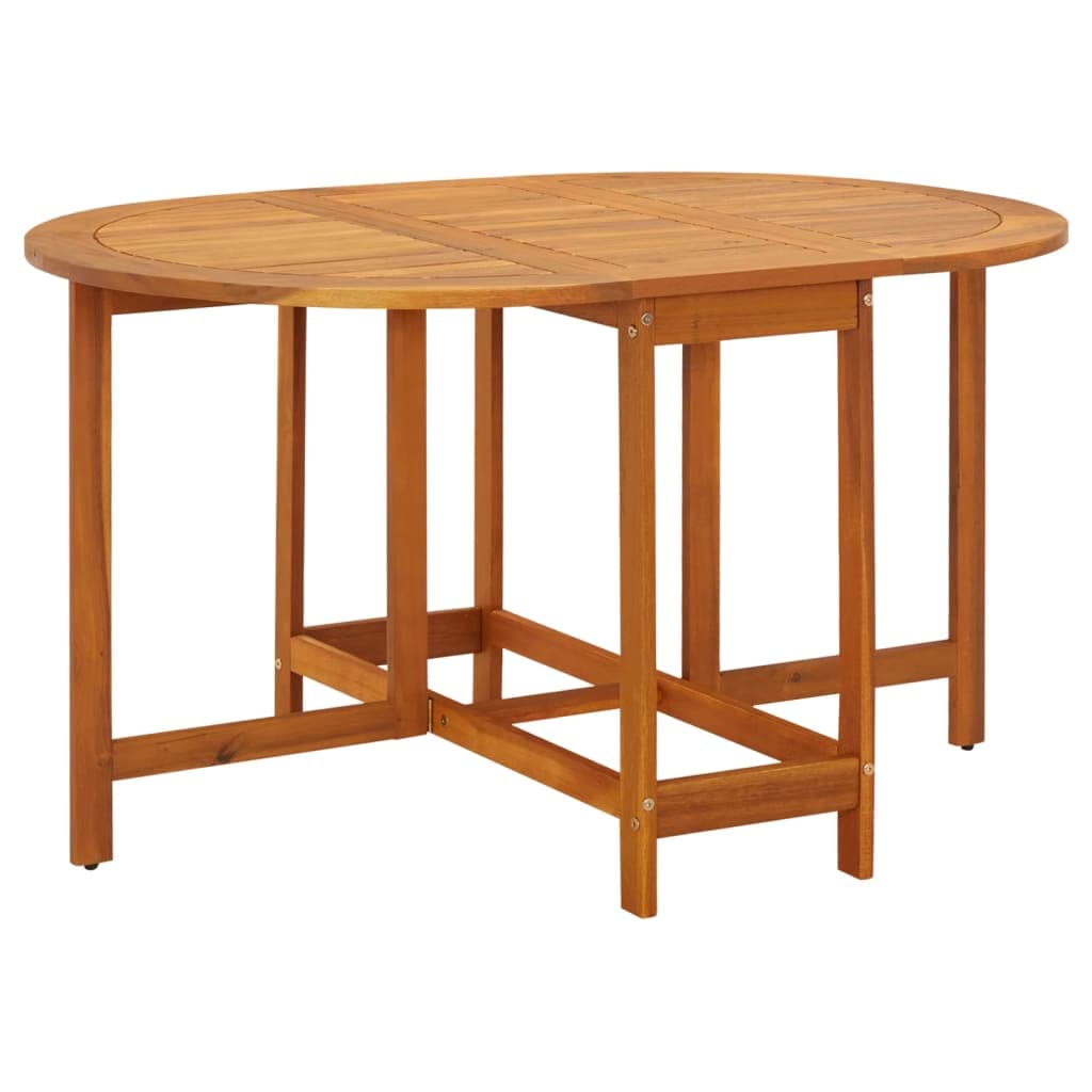 vidaXL Outdoor Dining Table - Durable Acacia Wood Patio Furniture Set - Weatherproof Rectangular Garden & Terrace Table with Easy Assembly & Natural Oil Finish - Perfect for Backyard BBQs, Poolside Dining & Outdoor Entertaining