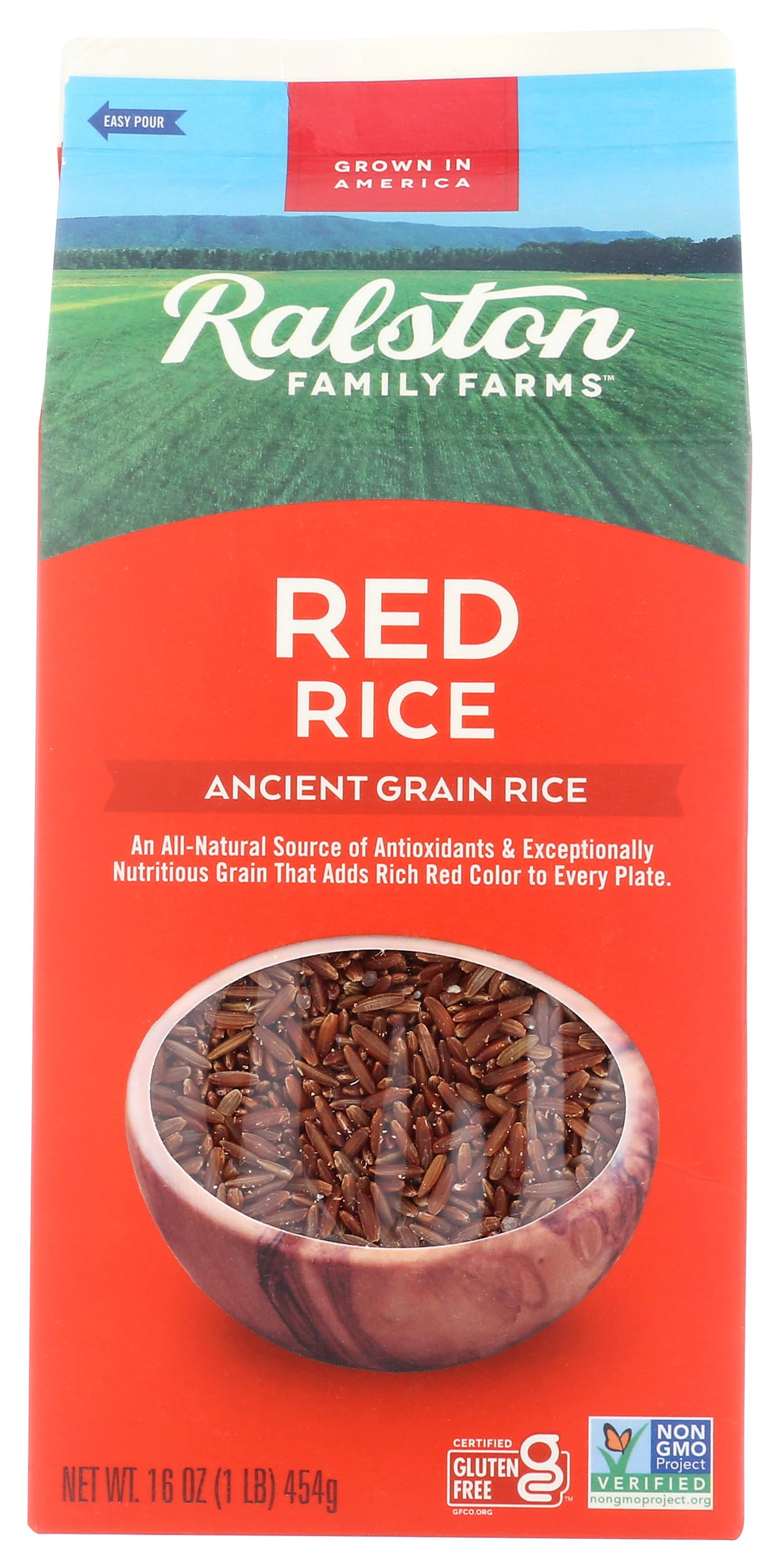 Ralston Family Farms Organic Red Rice - 16 Ounce (1 lb) | Whole Grain, Non-GMO, Gluten-Free | Perfect for Salads, Stir-Fries & Healthy Meal Prep