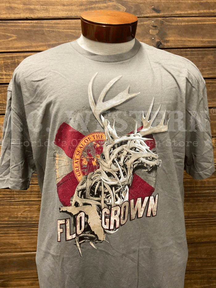 FloGrown FGM 1789 Men's Short Sleeve The Great Trophy T-Shirt - Frost Gray - Comfortable Casual Wear for Sports, Gym & Everyday Outfits