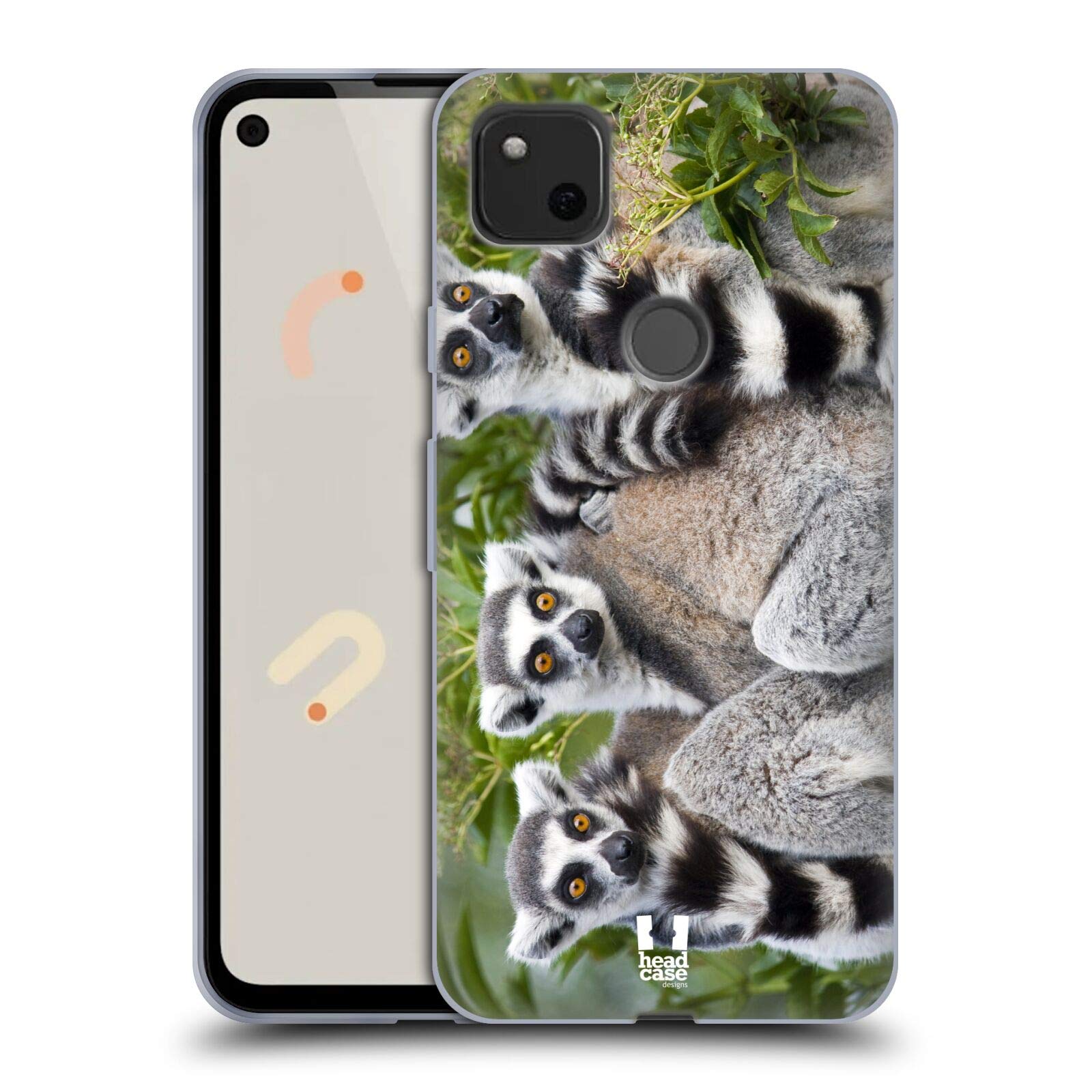 Ring Tailed Lemur Soft Gel Case for Google Pixel 4a - Cute Animal Phone Cover for Daily Use