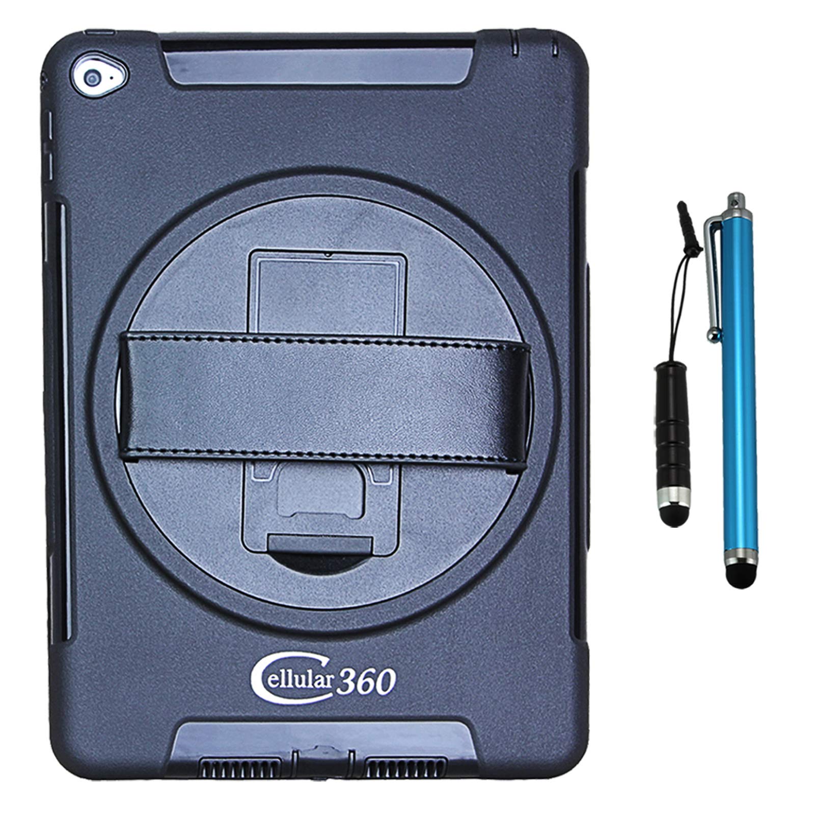 Shockproof iPad Air 2 Case with 360° Rotating Kickstand & Handle - Heavy Duty Protective Cover for iPad Air 2nd Generation - Perfect for Travel, Work & Outdoor Use (Black)