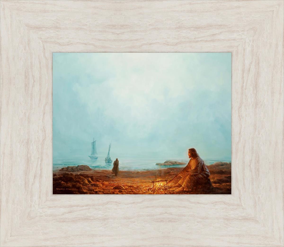 By The Shore By Yongsung Kim - Beautiful Coastal Wall Art for Beach House Decor, Living Room & Bedroom - Ocean Sunset Painting for Home & Office