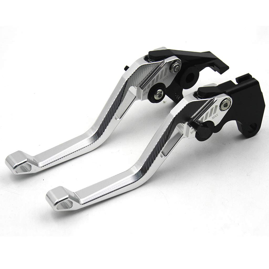 PSLER 5D Rhombus Brake Clutch Levers for Ducati Monster S4 2001-2003 - Silver CNC Aluminum Motorcycle Accessories for Enhanced Control & Comfort Riding