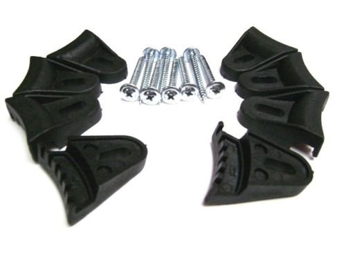 8 Pack Black Plastic Speaker Grill Clamps with Waffle Screws - Perfect for DIY Speaker Repair, Audio Equipment Installation & Home Theater Setup