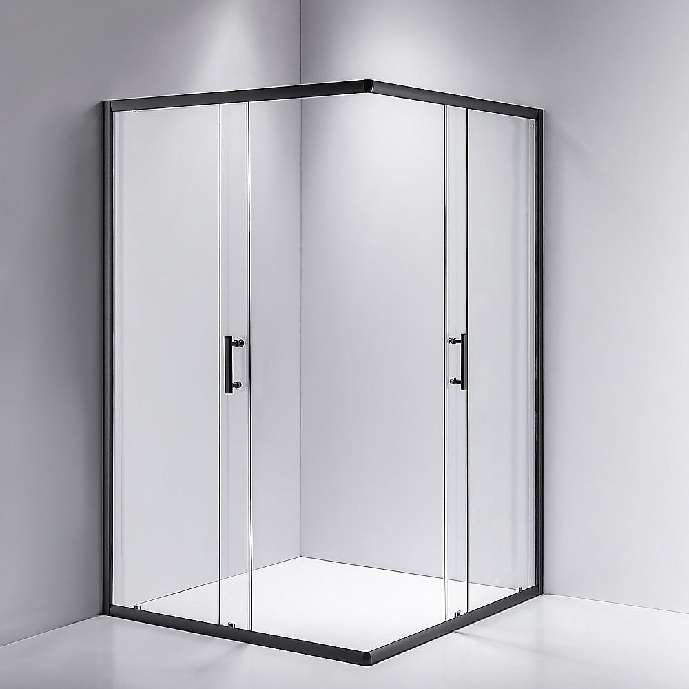 Della Francesca 1000 x 1000mm Sliding Door Shower Screen - Tempered Nano Safety Glass for Bathroom - Perfect for Modern Homes, Apartments & Spa-Like Showers