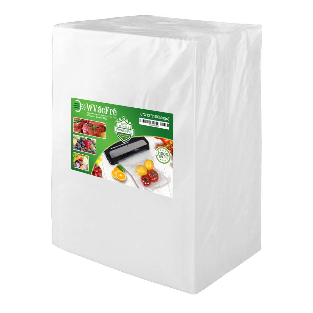 100 Quart Size 8x12 Inch Heavy Duty Vacuum Sealer Bags - BPA Free, Commercial Grade Freezer Storage Bags for Food Preservation, Sous Vide Cooking, Meal Prep & Long Term Freezer Storage
