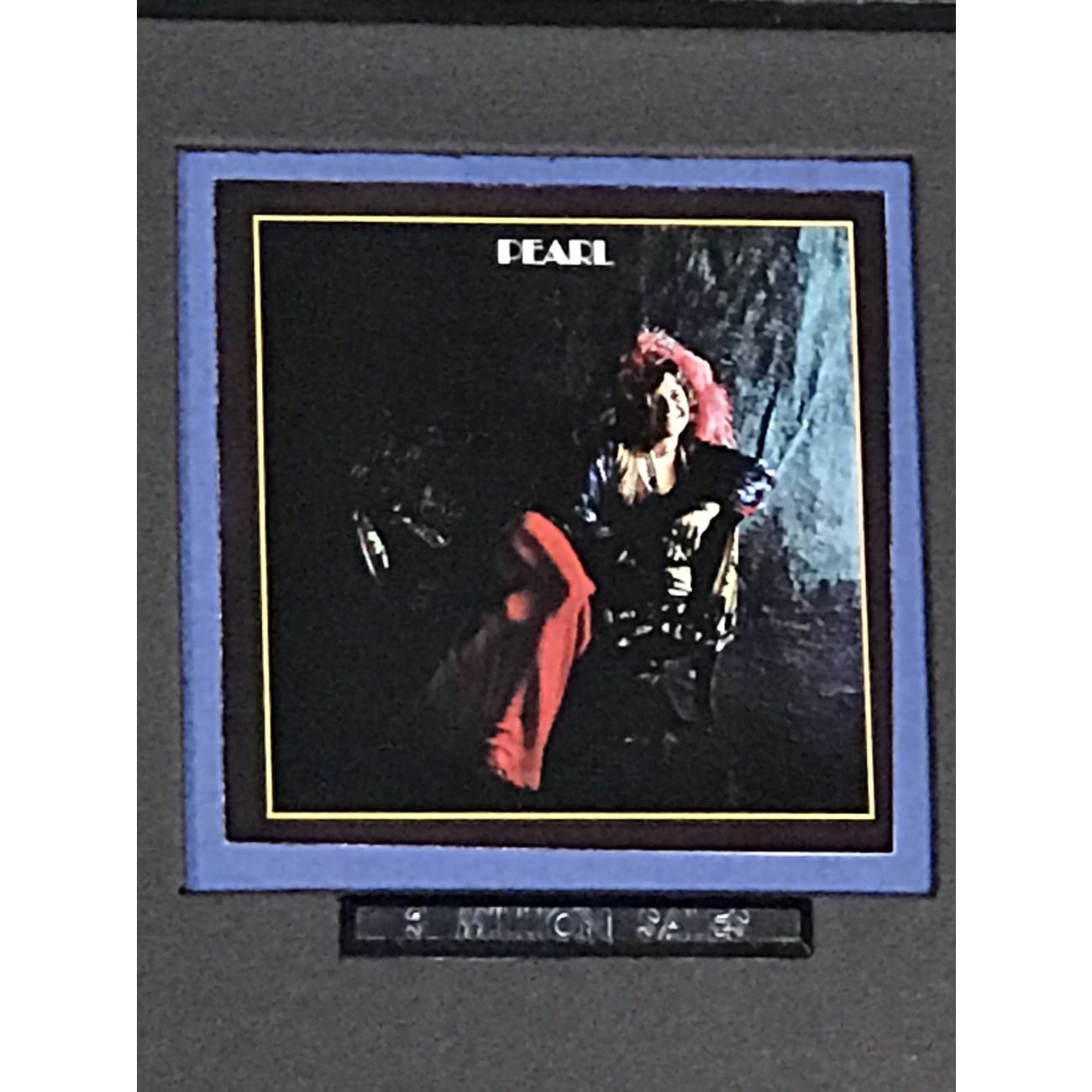 Janis Joplin Pearl Album RIAA 4x Platinum Award - Rare Collectible Music Memorabilia for Fans & Vinyl Enthusiasts - Perfect for Music Room Decor & Collector's Display