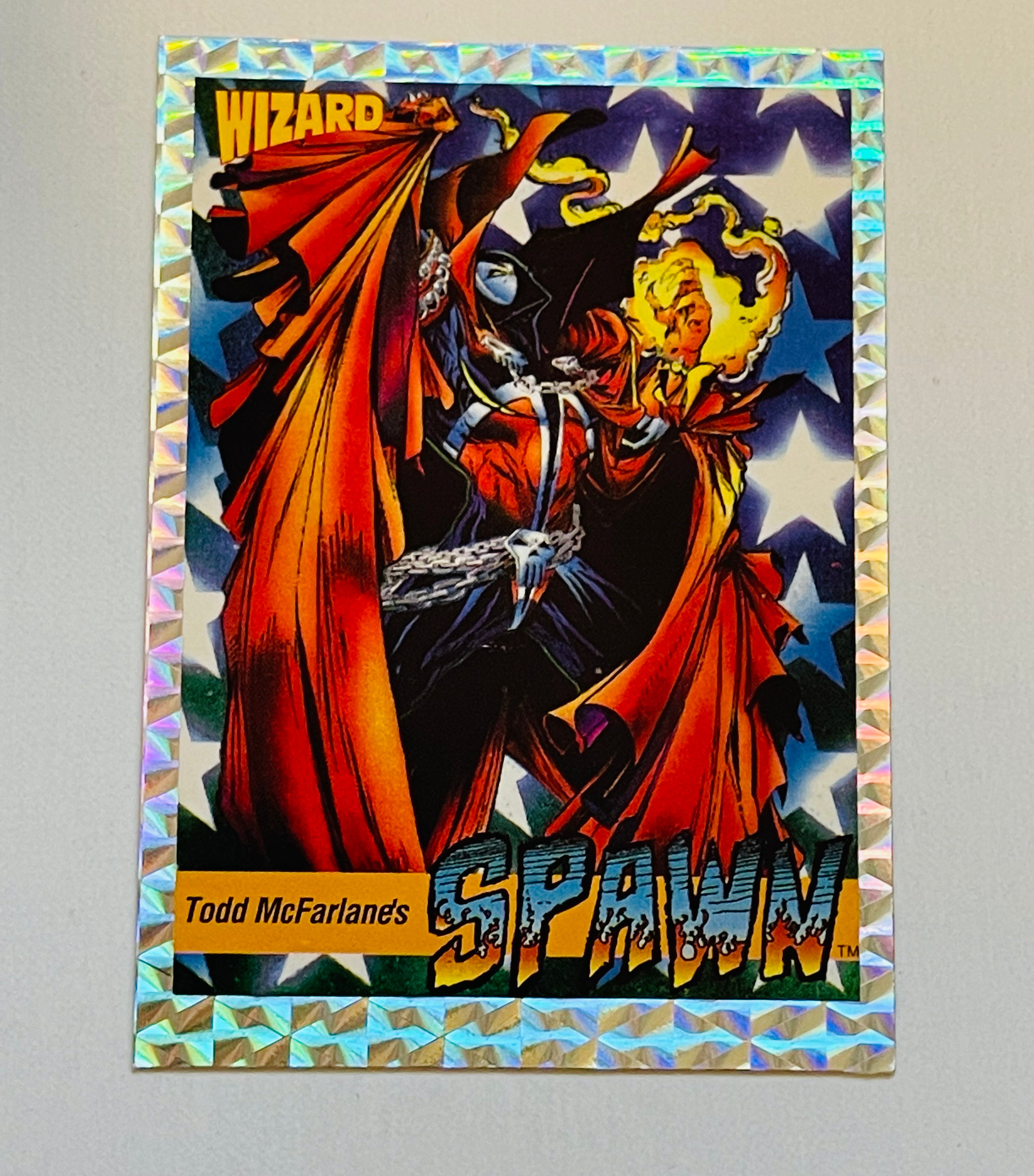 1993 Spawn Comics Wizard Magazine Promo Card - Rare Collectible for Comic Fans & Memorabilia Enthusiasts