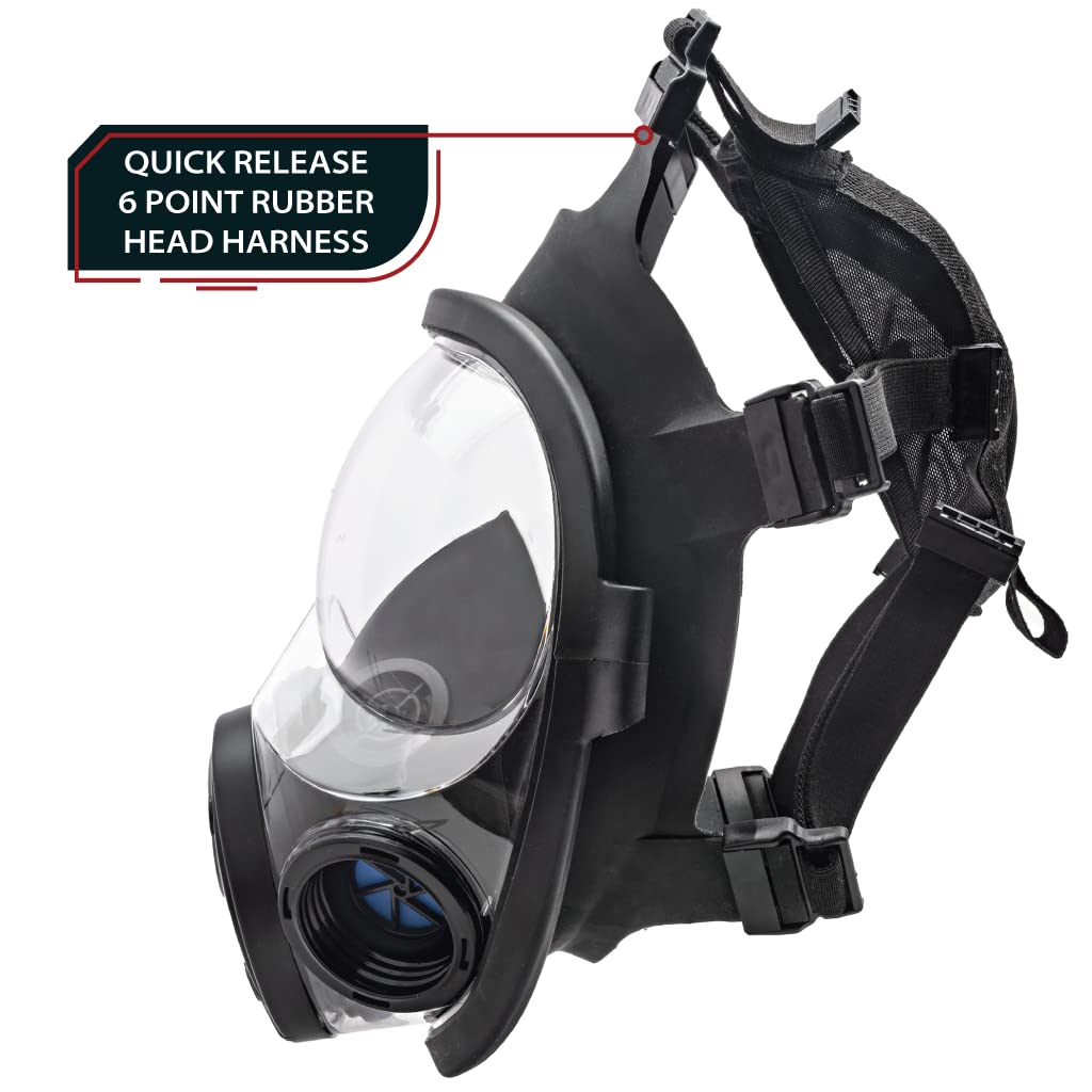 NB-100 Full Face Tactical Respirator - Military Grade Protection for Paintball, Airsoft & Chemical Defense - Ideal for Outdoor Sports & Emergency Preparedness
