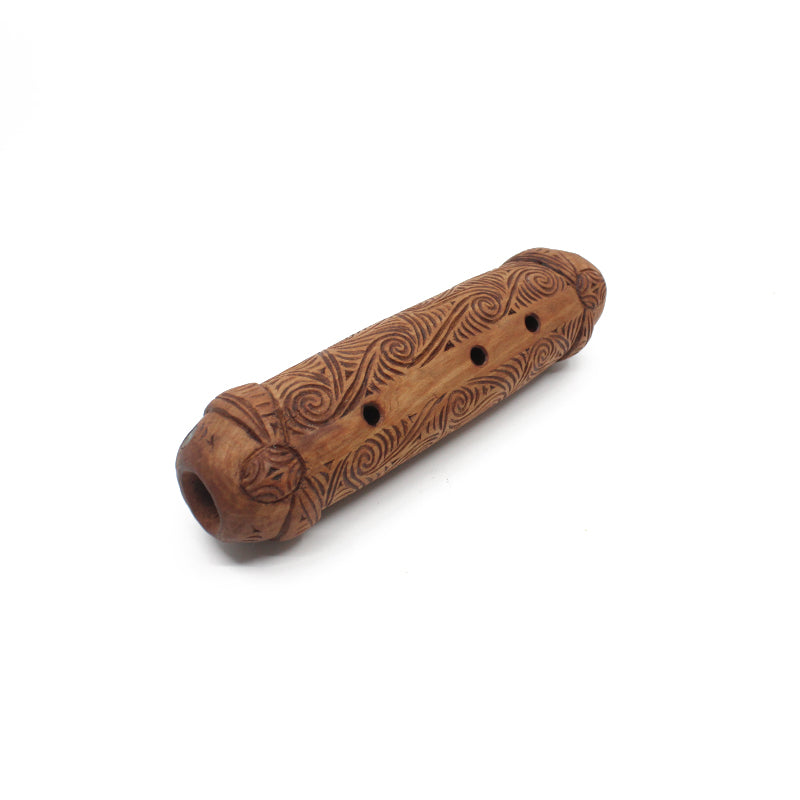 Handcrafted Maori Kōauau Flute - Traditional Polynesian Wooden Musical Instrument by Tim Codyre | Perfect for Cultural Performances, Meditation & Unique Gifts
