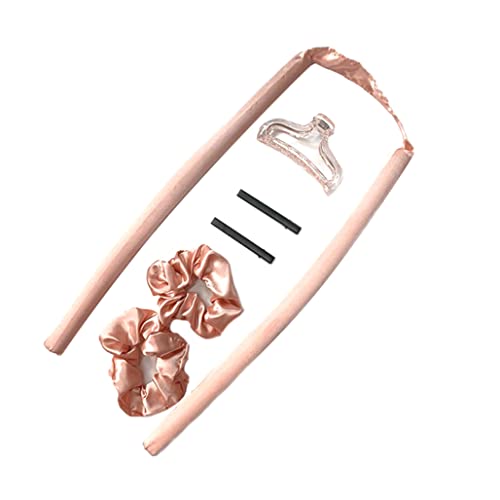 Heatless Curling Rod Headband - No Heat Hair Curlers for Overnight Sleeping, Heat-Free Styling Tools for Women (Pink) - Perfect for Beach Waves, Date Night & Special Occasions