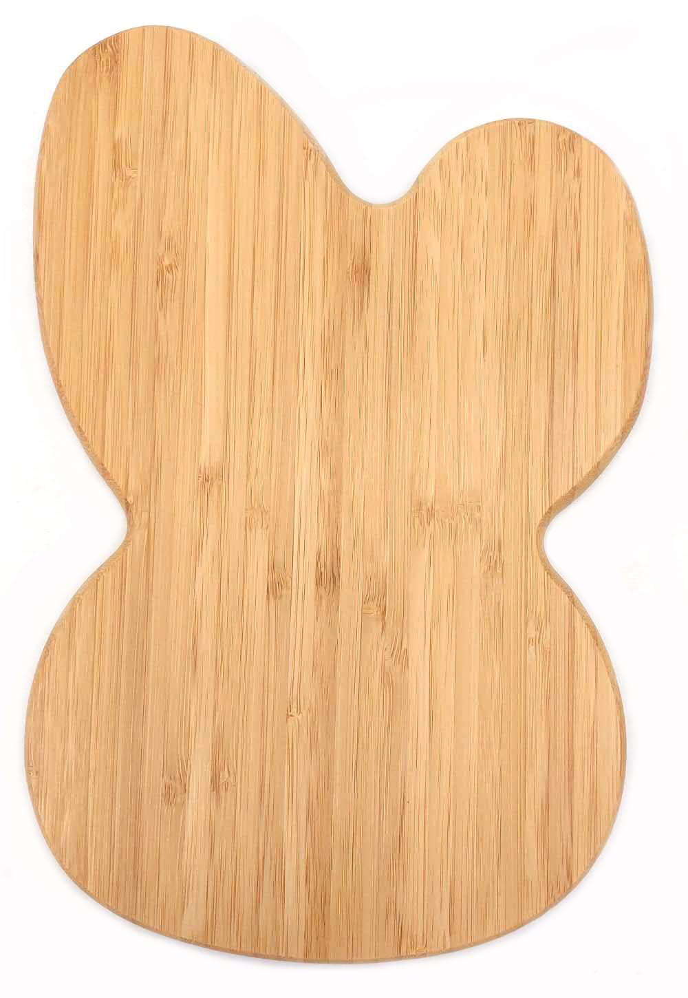 Eco-Friendly Bamboo Plate for Snacks, Appetizers, Fruits & Vegetables - Cute Bunny Face Shaped Kids Meal Plate (11