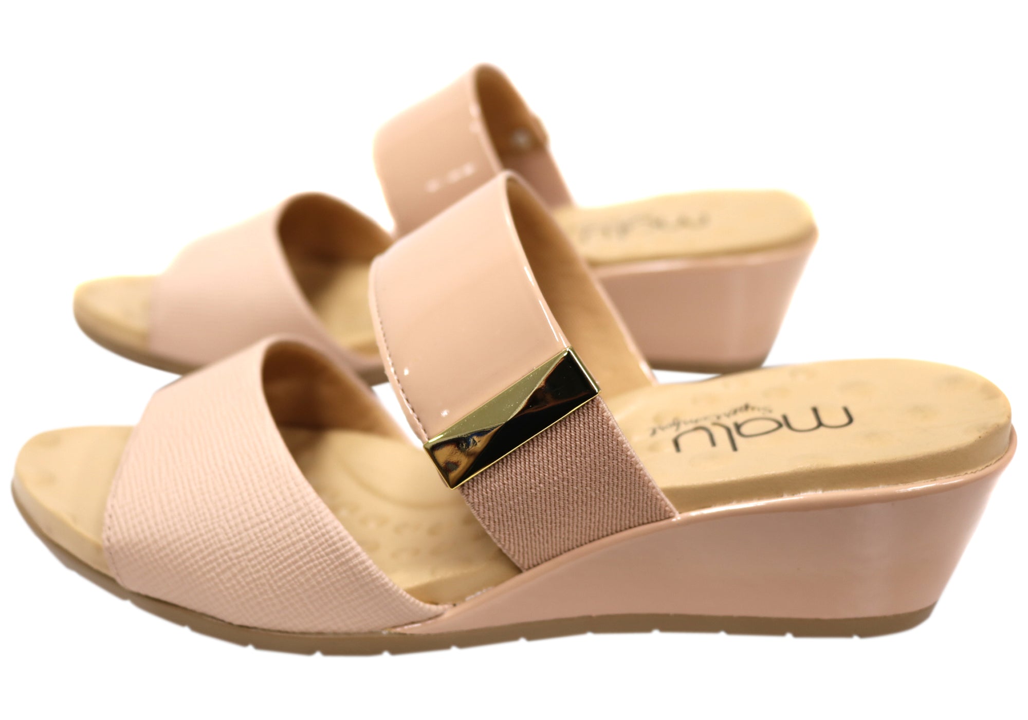 Malu Supercomfort Renay Women's Comfort Wedge Slides - Made in Brazil - Perfect for Beach, Pool, and Casual Summer Outfits
