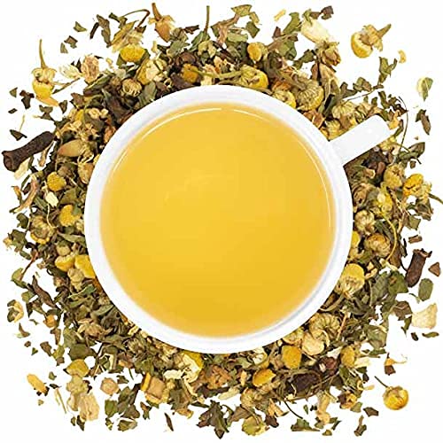 Organic Throat Soothing Loose Leaf Tea - 2oz Bag (Approx. 30 Servings) | Herbal Remedy for Cough & Sore Throat | Full Leaf Tea Co. | Perfect for Cold Relief, Office Wellness & Relaxation Time