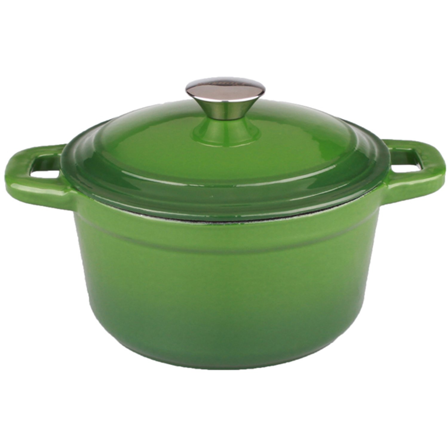 Berghoff Neo Cast Iron Stockpot with Lid - 3 Quart Green Dutch Oven for Soups, Stews & Braising - Perfect for Stovetop & Oven Cooking