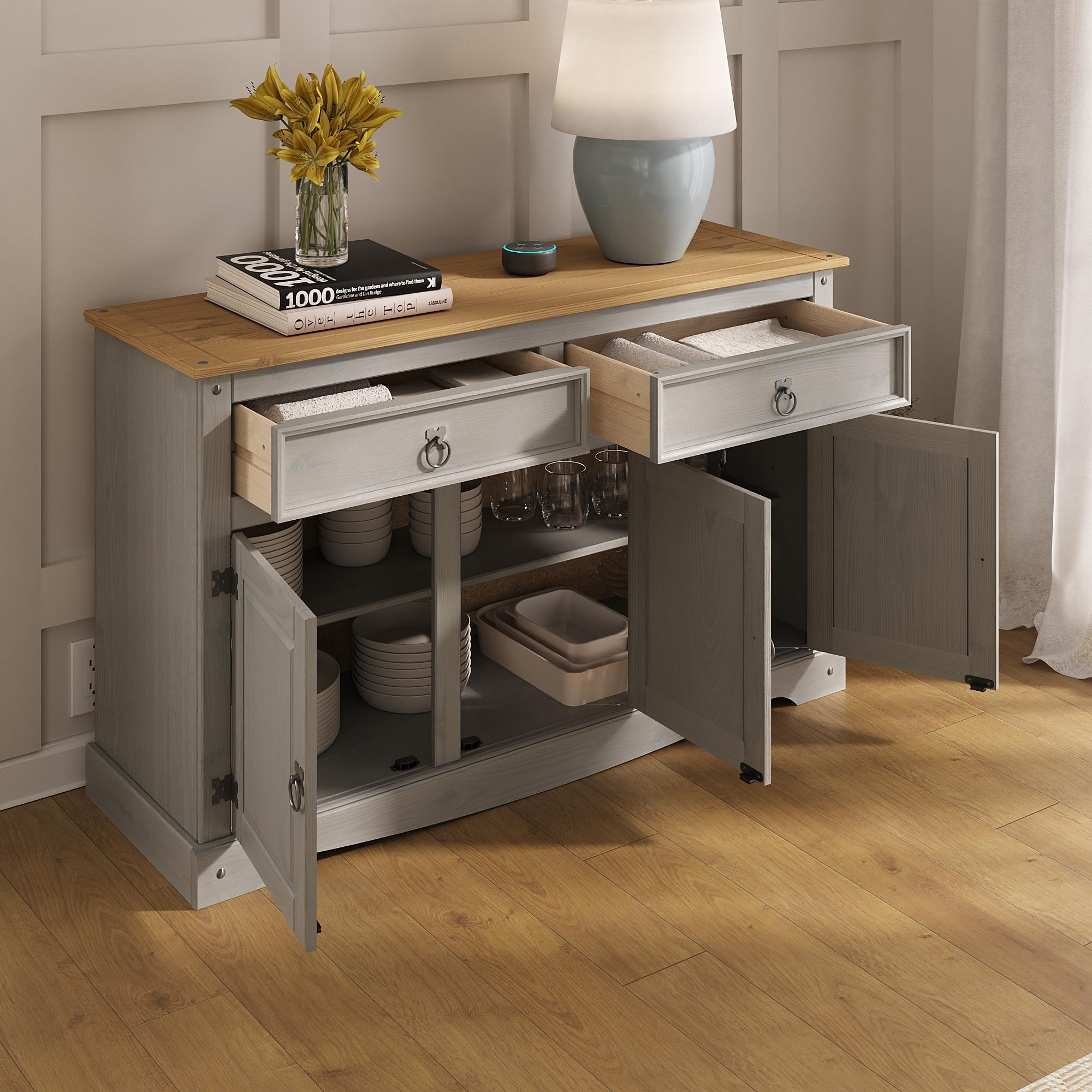 Solid Wood Buffet & Sideboard - 51.9