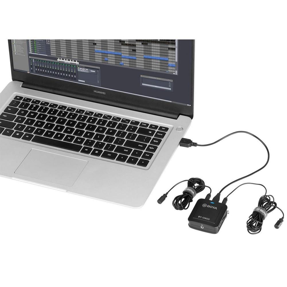 BOYA BY DM20 Professional Audio Mixer & Microphone Kit for Smartphones - Perfect for Vlogging, Live Streaming & Podcasting